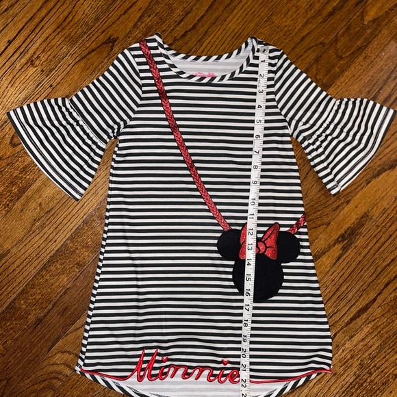 Disney Minnie Mouse Red and Black Striped Dress - Picture 4 of 6